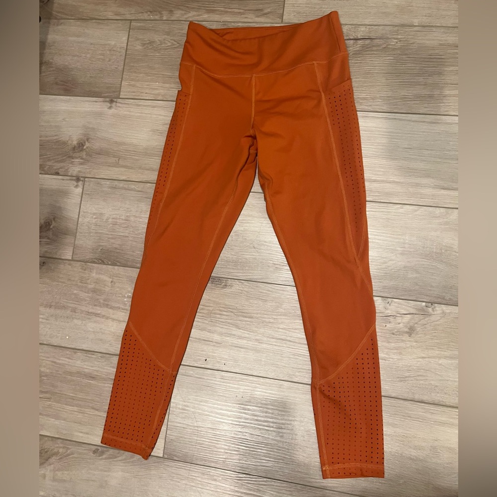 Curves and combat boots burnt orange leggings